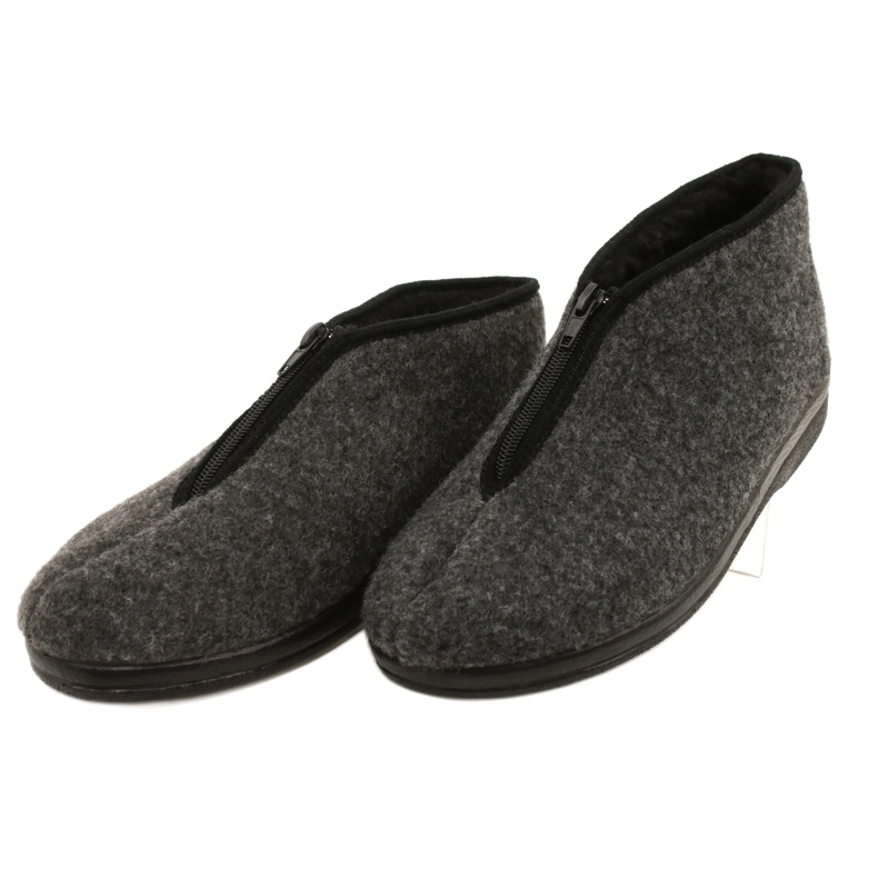 Pantofole da uomo isolanti in feltro Adanex 22530- PPP6 Grigio 2