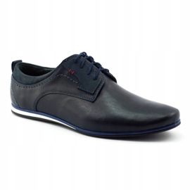 Olivier Scarpe da uomo in pelle 731 blu navy 1