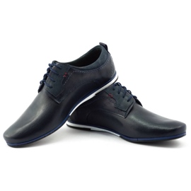 Olivier Scarpe da uomo in pelle 731 blu navy 3