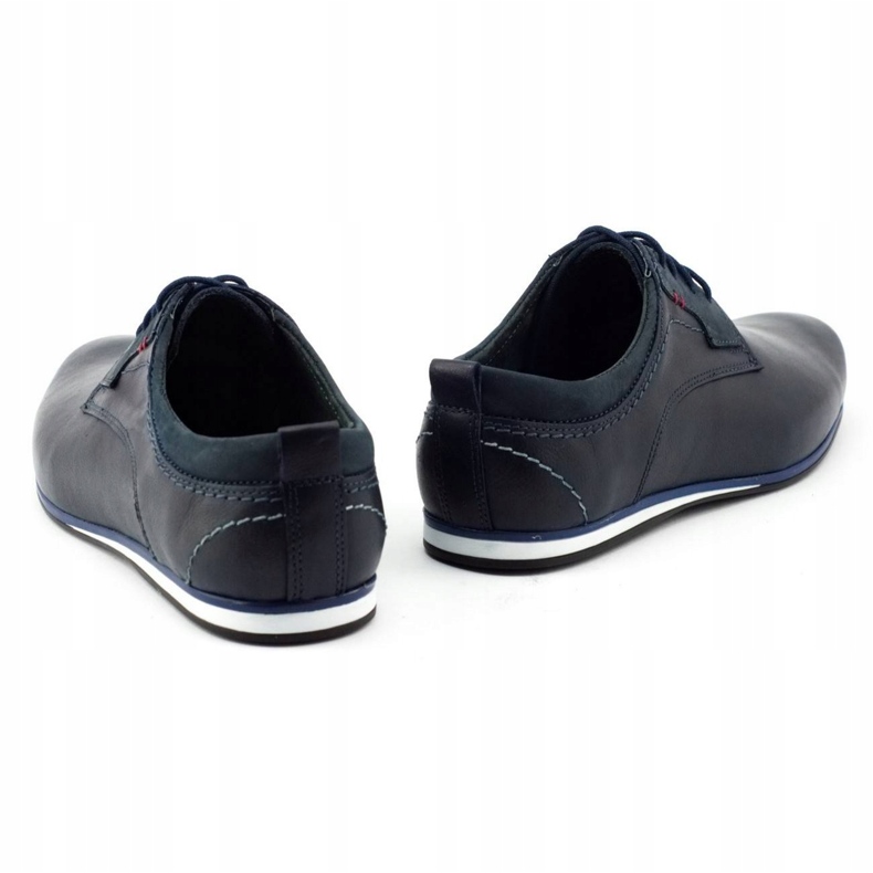 Olivier Scarpe da uomo in pelle 731 blu navy 4