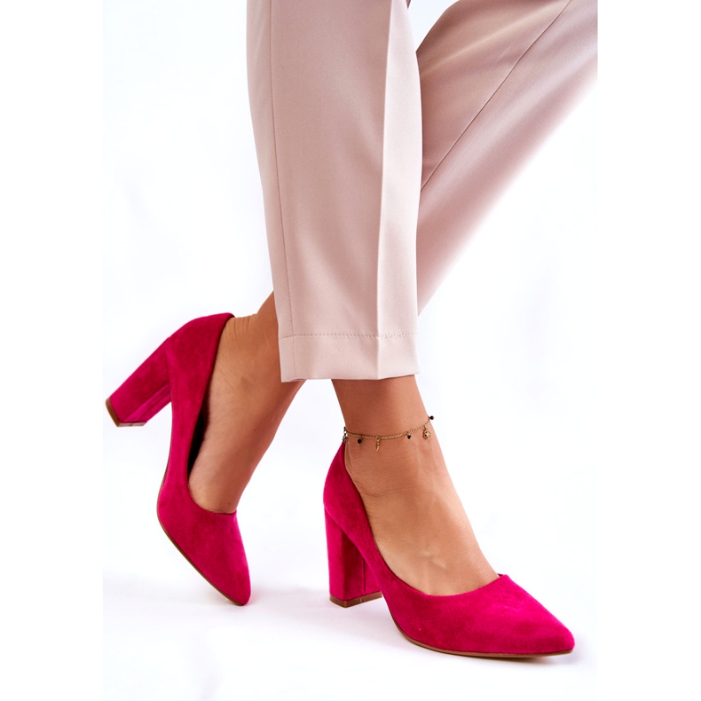 PS1 Décolleté Classiche In Pelle Scamosciata Su Un Bar Fucsia Kendra rosa 1