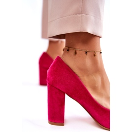 PS1 Décolleté Classiche In Pelle Scamosciata Su Un Bar Fucsia Kendra rosa 3