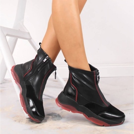 Stivali da donna isolati in pelle nera Filippo nero 1