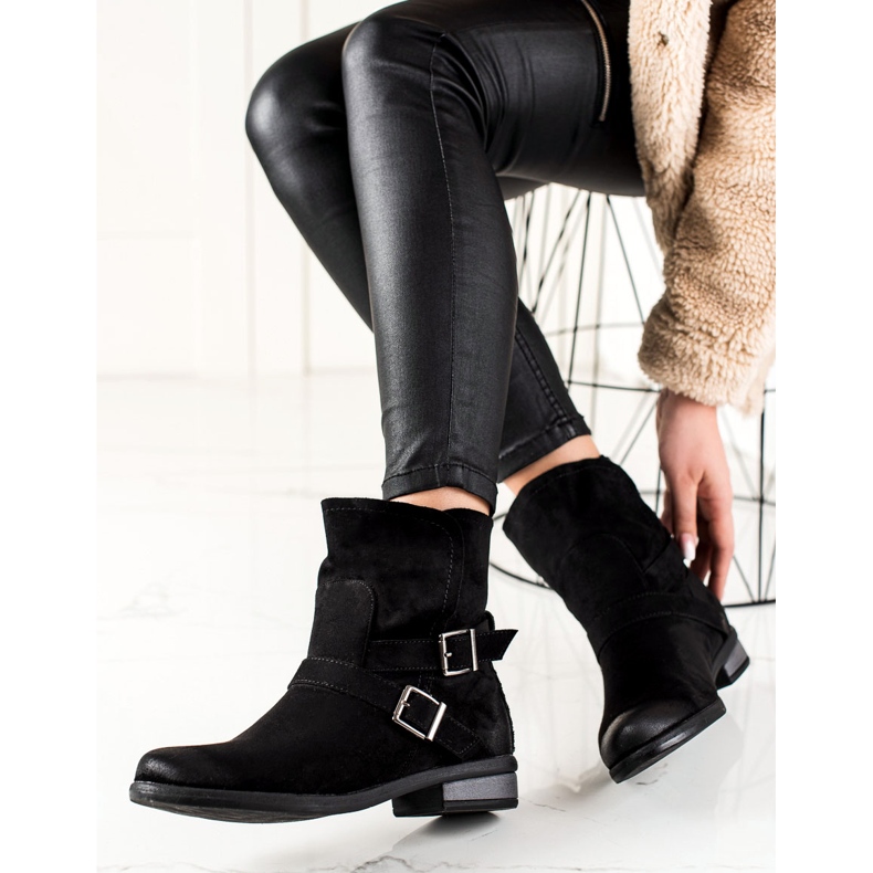 W. Potocki Stivaletti Potocki in suede nero 1