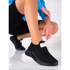 SHELOVET Scarpe sportive slip-on nero 1