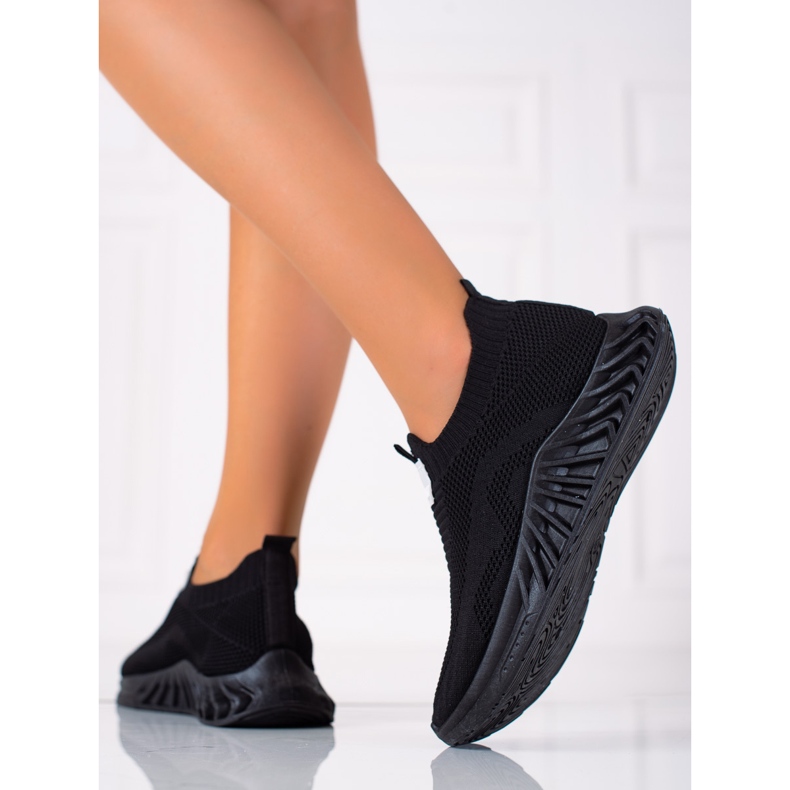 SHELOVET Scarpe sportive slip-on nero 2