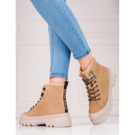 Scarpe da donna in vera pelle Big Star KK274521 marrone 1