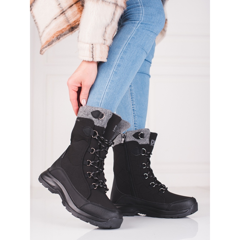 Scarpe da trekking stringate da donna DK waterproof nero 2