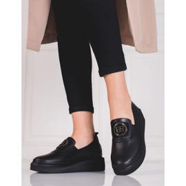 Scarpe Shelovet da donna in pelle nero 1