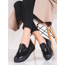 Scarpe Shelovet da donna in pelle nero 1