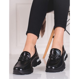 Scarpe nere da donna realizzate in pelle Shelovet nero 2