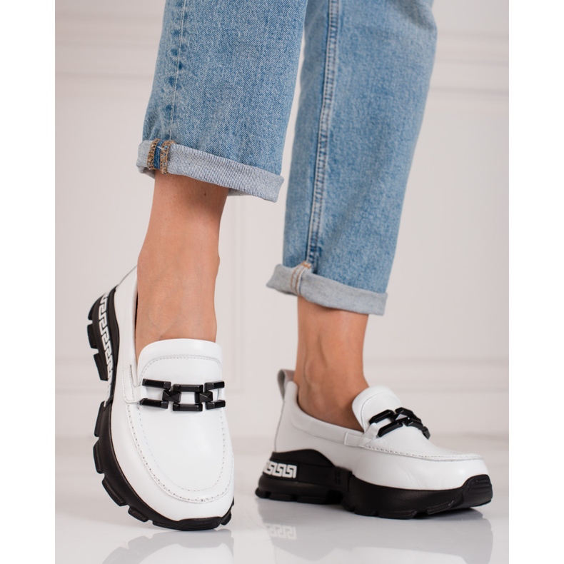 Scarpe bianche da donna in pelle Shelovet bianca 2