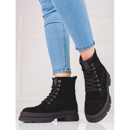 Trapper da donna Big Star KK274525 in pelle naturale nero 1