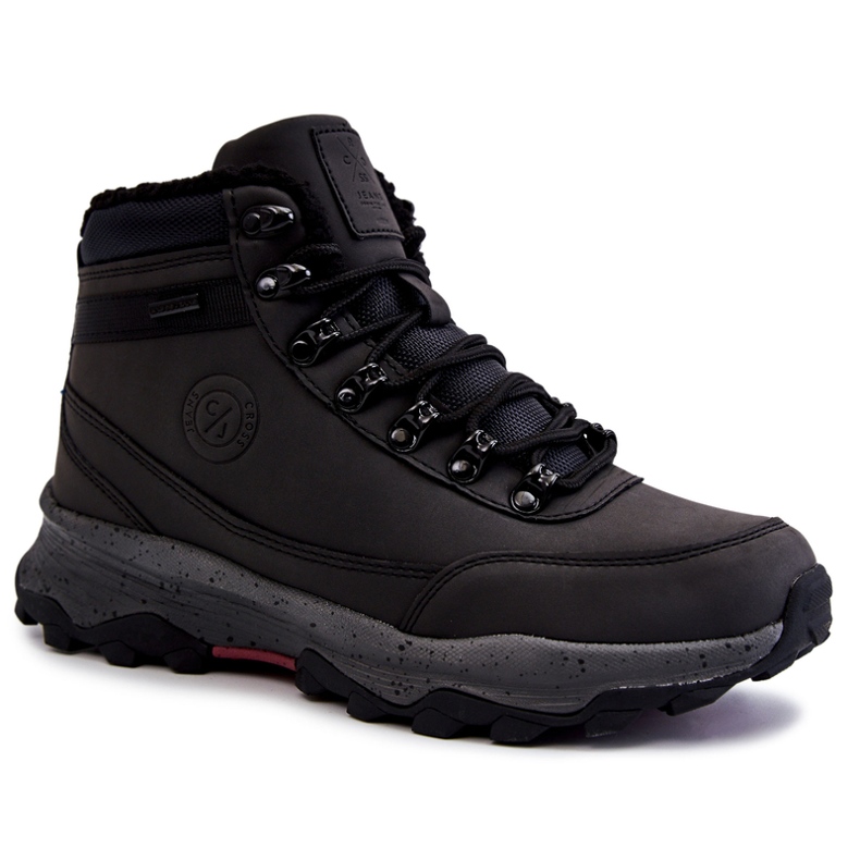 Calde scarpe da trekking da uomo Cross Jeans KK1R4027C nere nero 1