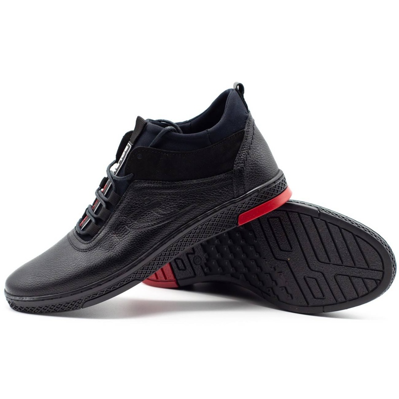Polbut Scarpe invernali da uomo K27F in pile nero 3