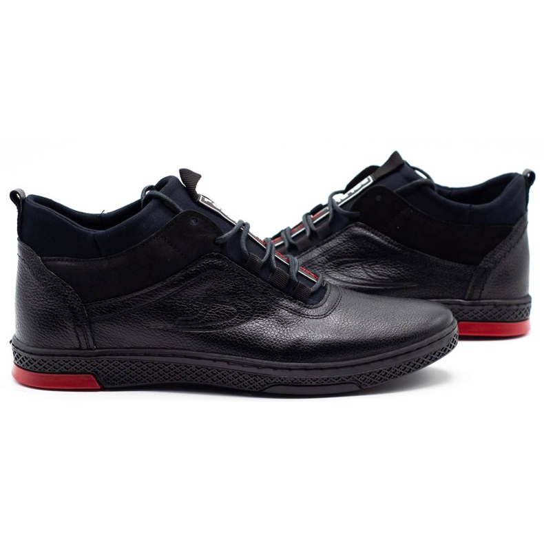 Polbut Scarpe invernali da uomo K27F in pile nero 5
