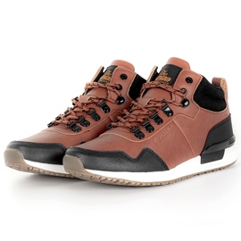 Scarpa in pelle da uomo alta marrone Jogger Pro Bustagrip 1