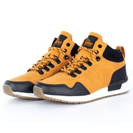 Scarpe in pelle da uomo alte cammello Jogger Pro Bustagrip marrone 1