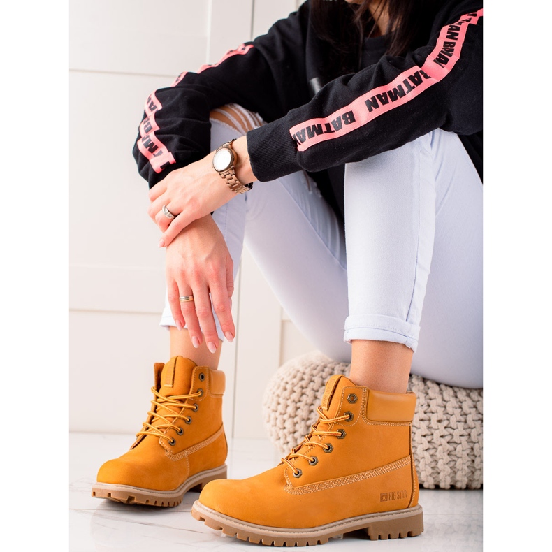 Scarponi da Trekking da Donna Big Star II274447 marrone giallo 1