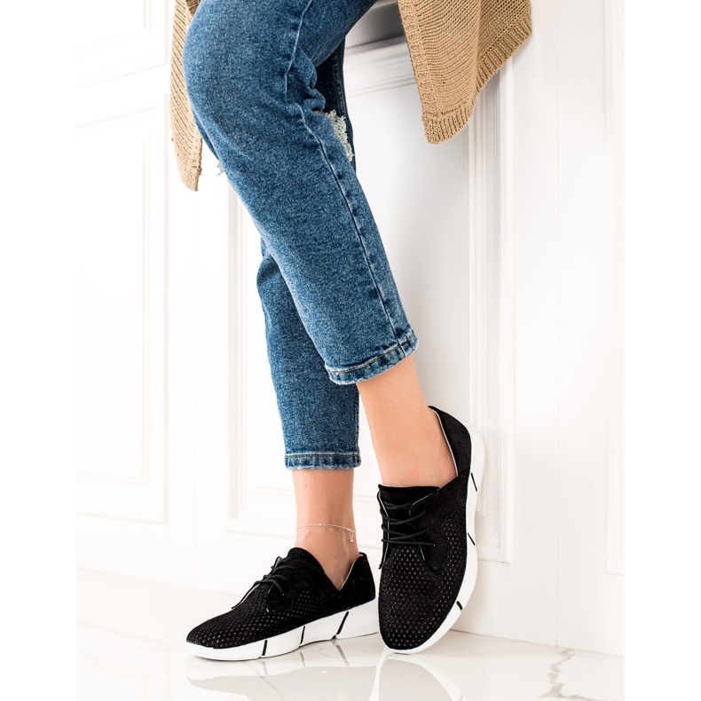 Evento Scarpe in pelle nera con allacciatura nero 2