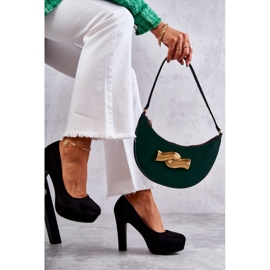 WS1 Décolleté Classiche In Pelle Scamosciata Sui Tacchi Soro Nero 1