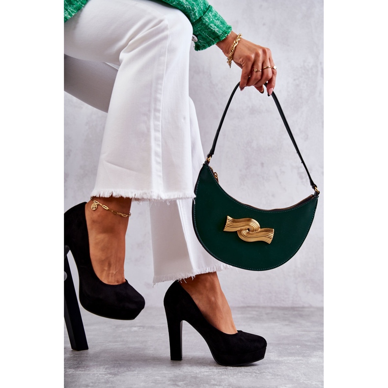 WS1 Décolleté Classiche In Pelle Scamosciata Sui Tacchi Soro Nero 1