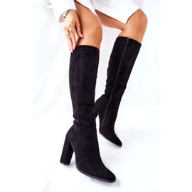 PS1 Stivali da donna con tacco Warm Black Finner nero 4