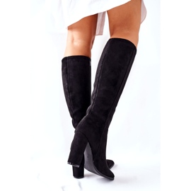 PS1 Stivali da donna con tacco Warm Black Finner nero 3