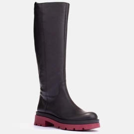 Marco Shoes Stivali trapper con tomaia regolare nero 1