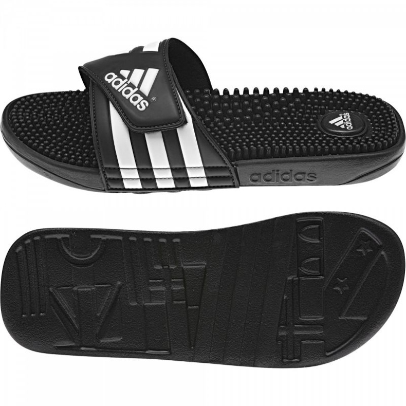 Ciabatte Adidas Adissage M 078260 bianca nero 1