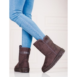Stivali da neve alti da donna grigi Big Star KK274619 grigio 1