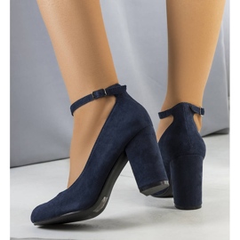 Décolleté blu navy con cintura di Norrie 1