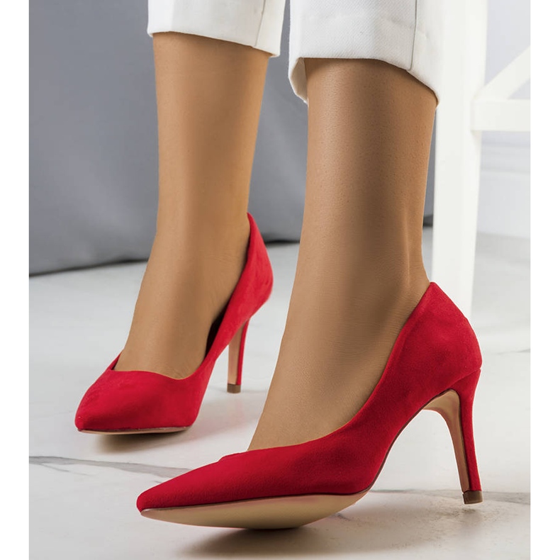 Décolleté rosse su tacco Kauri rosso 1