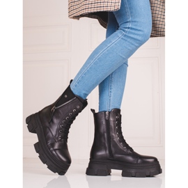 Borse da donna in pelle con cerniera decorativa Shelovet nero 1