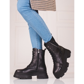 Borse da donna in pelle con cerniera decorativa Shelovet nero 2