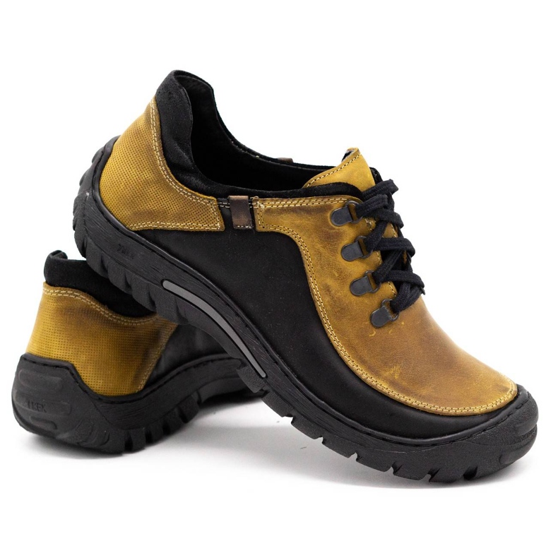 KOMODO Scarpe trekking uomo pelle 917K giallo 3