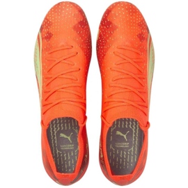 Scarpe da calcio Puma Ultra Ultimate FG / AG M 106868 03 rosso arance e rosse 1