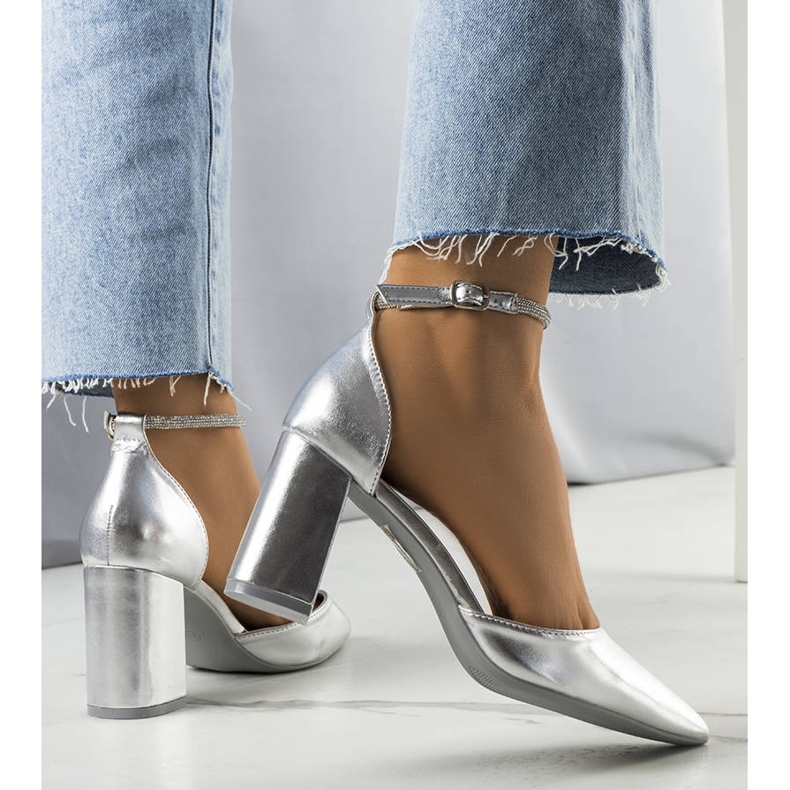 BM Décolleté in argento con zirconi Leighton d'argento 1