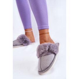 Ciabatte Calde Da Donna Con Pelliccia Franco Grey grigio 2