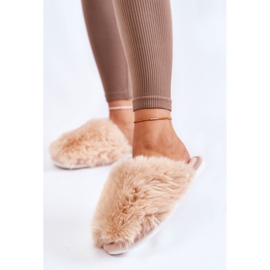 BM Pantofole da donna in pelliccia beige Sheryl 2