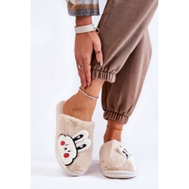 BM Ciabatte Da Donna In Pelliccia Con Trisha Beige Coniglio 1
