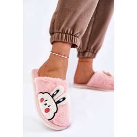 BM Ciabatte Da Donna In Pelliccia Con Coniglio Rosa chiaro Trisha 2