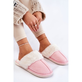 BM Ciabatte Liscio Da Donna Con Pelliccia Rosa Morisea 2