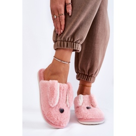Ciabatte da donna in pelliccia rosa chiaro Remmi 1