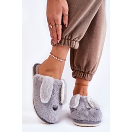 Pantofole slip-on in pelliccia da donna grigie Remmi grigio 2