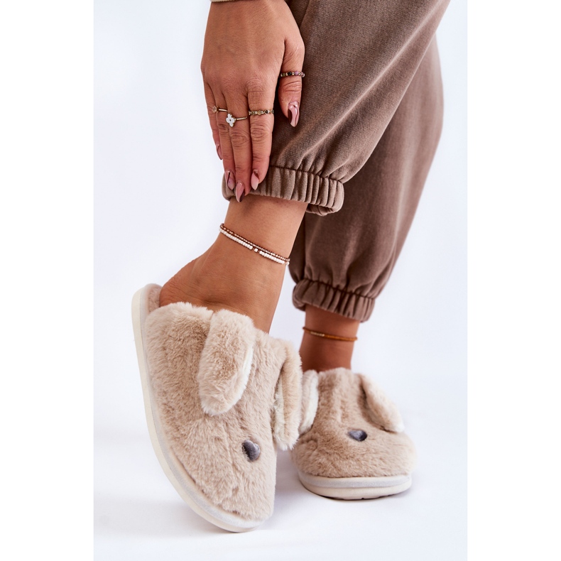 Pantofole Donna Beige Pelliccia, Pantofole Remmi 1