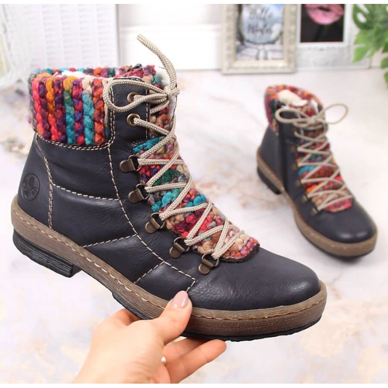 Stivali isolati Rieker W RKR566 blu navy 1
