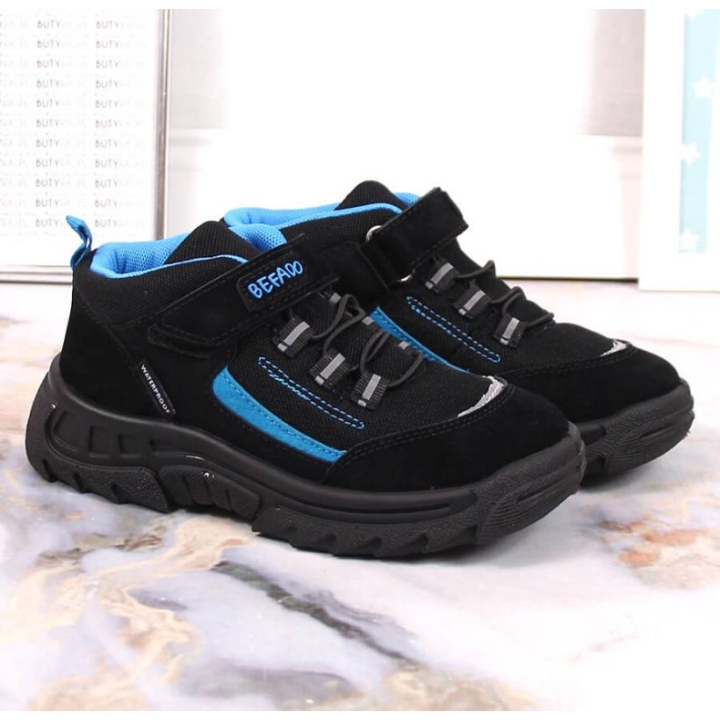 Scarpe da trekking alte Befado Jr BEF37A impermeabili nero 2