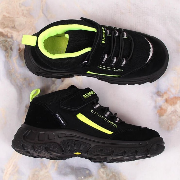 Scarpe da trekking alte Befado Jr BEF37B impermeabili nero 2