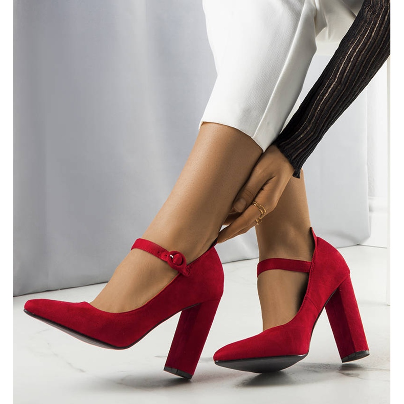 BM Décolleté rosse con cinturino Kaiser rosso 1